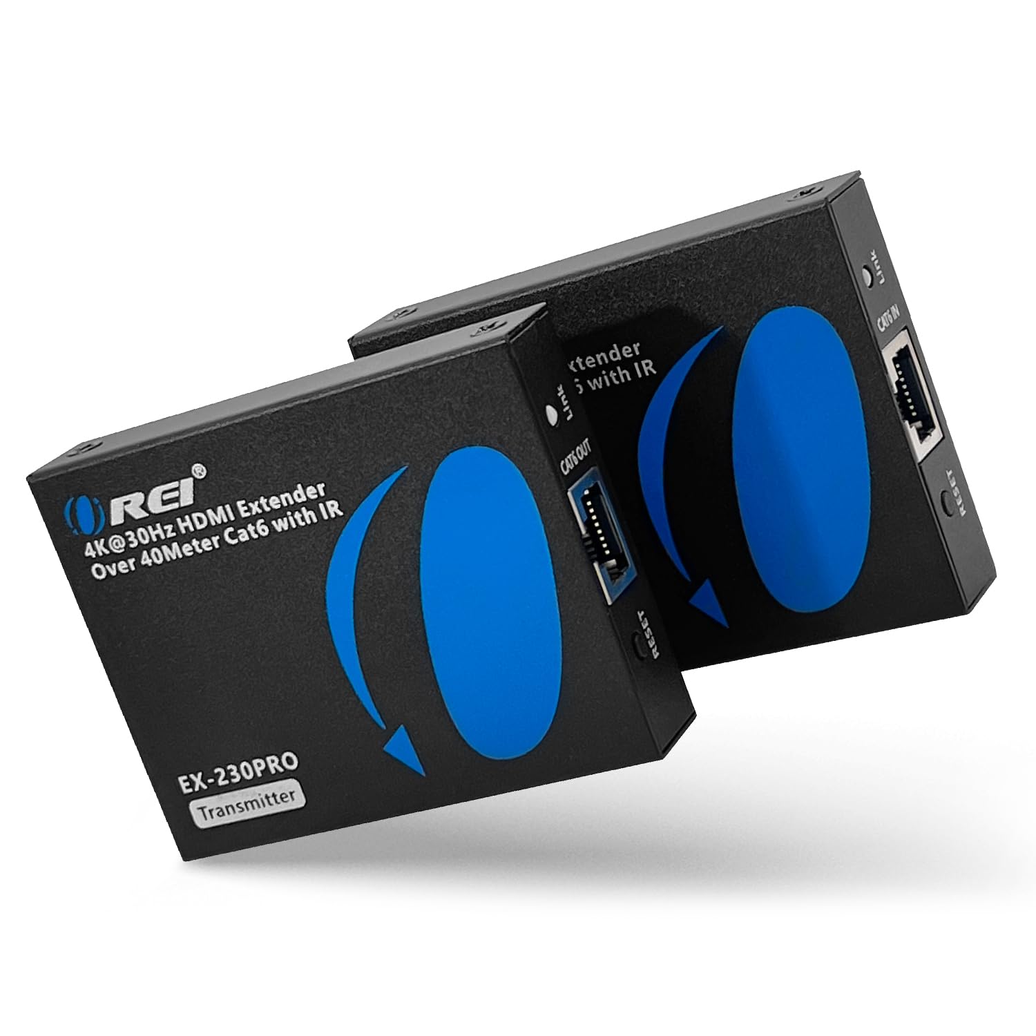 Orei 4K @ 30Hz HDMI Extender Balun Over Single CAT6/7 Ethernet Cable 1080p Up to 230 ft - Zero Latency & Bi Directional IR Control - Loop Out (EX-230PRO)(Black)-image-48