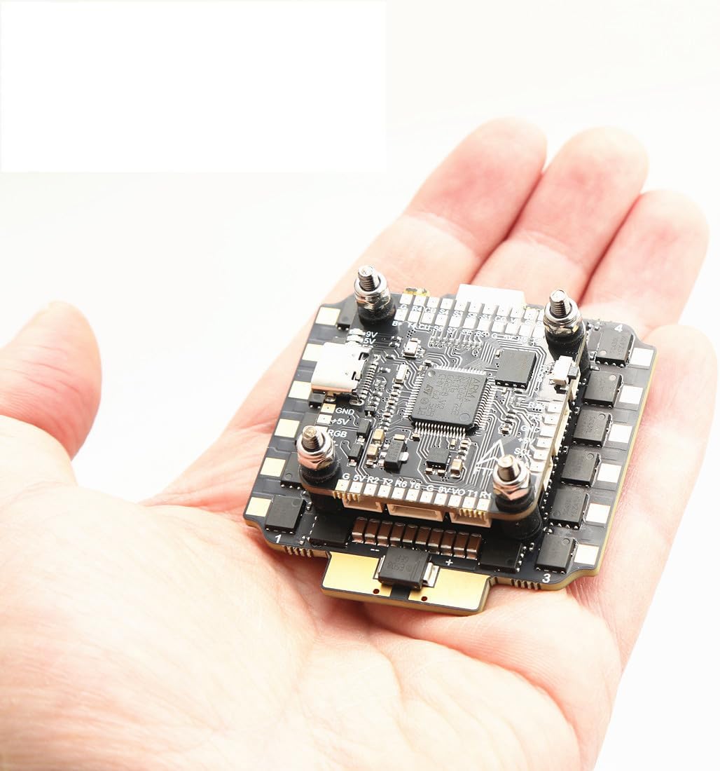Flight Controller ESC Combo Compatible with 13/15 Inch FPV Racing Drone, F722 FC with 16MB Blackbox & AM32 80A/100A 4-in-1 ESC, Drone Accessory (F722 + AM32 100A Combo)