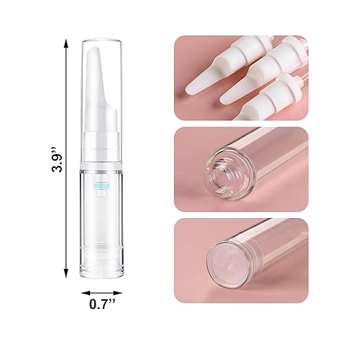 Miniatura 4 de Botellas vacías de bomba de prensa de viaje, 3 uds, suero facial pequeño, bomba sin aire, frascos de loción para crema de ojos, frascos portátiles,