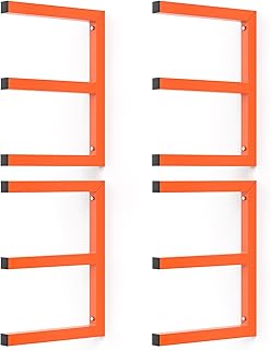 WALMANN Garage Wall Mounted Lumber Storage Rack, Overhead Heavy Duty One-Piece Design Lumber Rack for Woodworking Shop(2 Pairs)