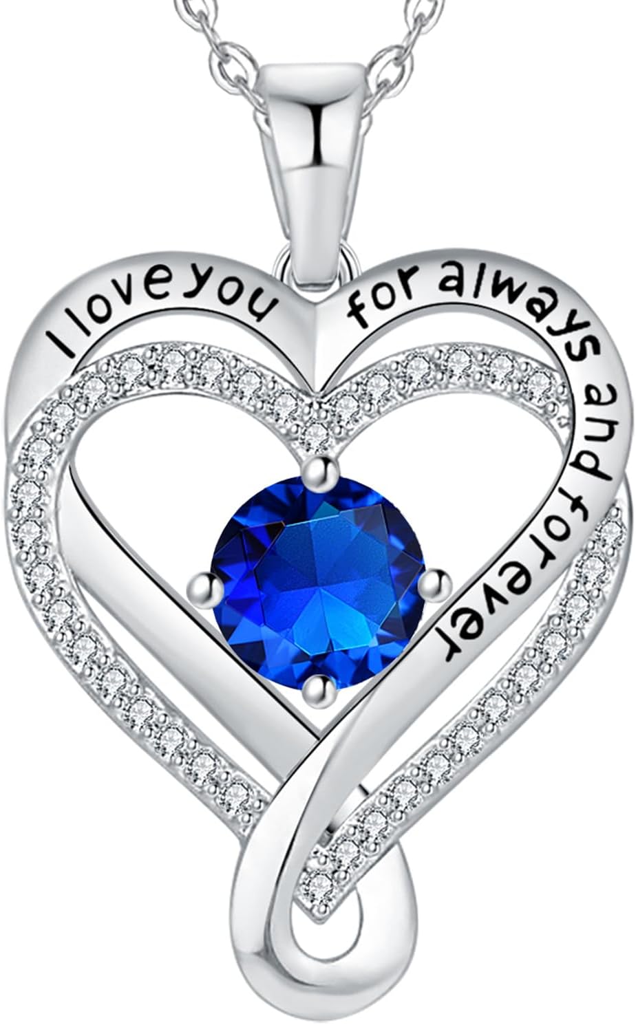 - Jewelry for Women Wife Infinity Heart Birthstone I Love You Necklace S925 Anniversary Women Necklaces for Her Wife Birthday Gift Ideas, Birthday Present for Girlfriend Mom Daughter Sterling Silver