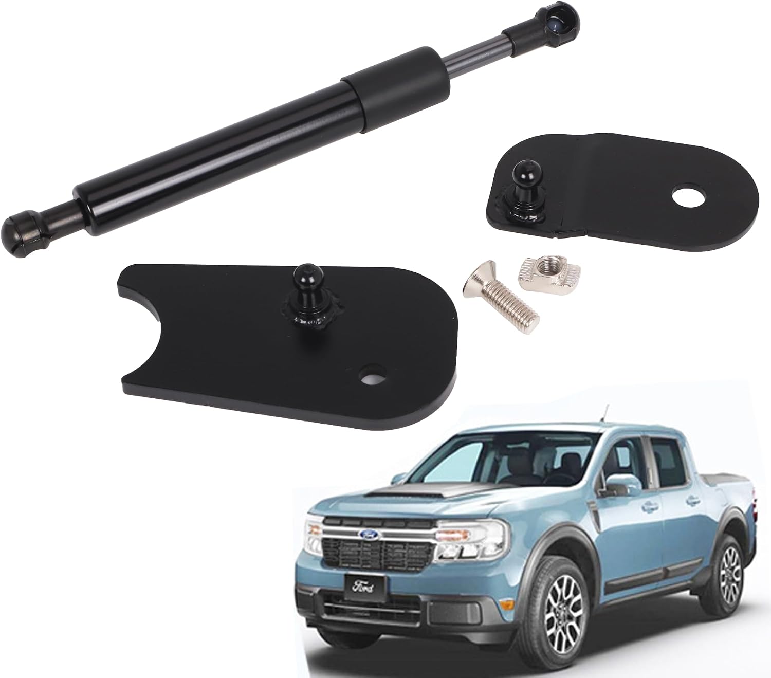 Tailgate Shock Absorber FOR Ford Maverick 2022 2023, No Drill, Lift Supports Hydraulic Rod Shock Truck Tailgate Assists Compatible with Ford Maverick Accessories