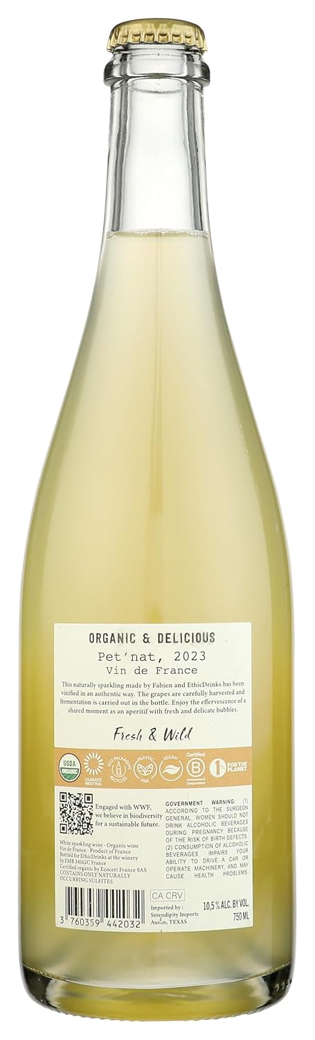 EthicDrinks Organic Fresh & Wild Pet Nat Blanc, 750 ML