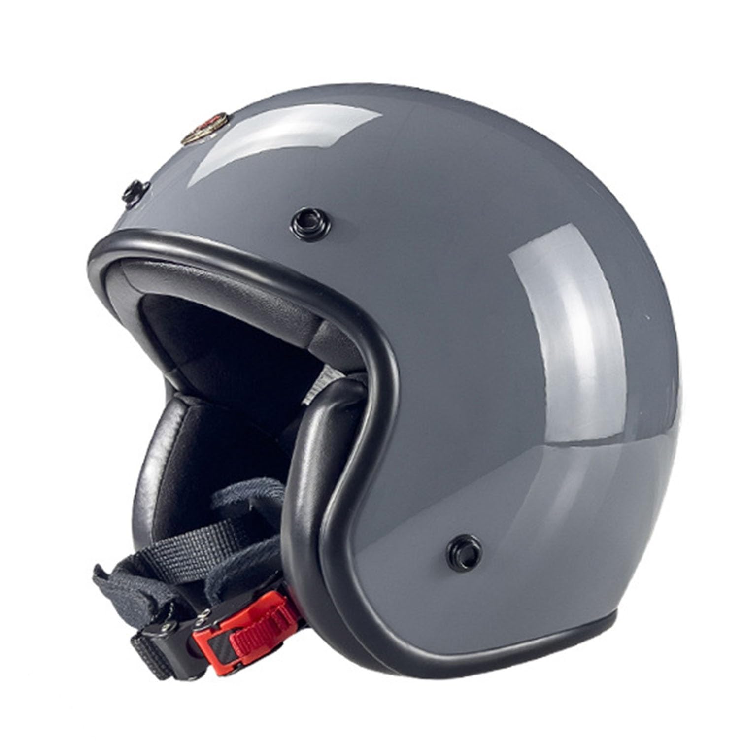 Casco Medio de Cara Abierta Vintage, ECEDOT Homologado Classic Casco Moto Jet Abierto Custom Scooter Casco Moto para Mujer Hombre Adultos(5,L=59~60cm)