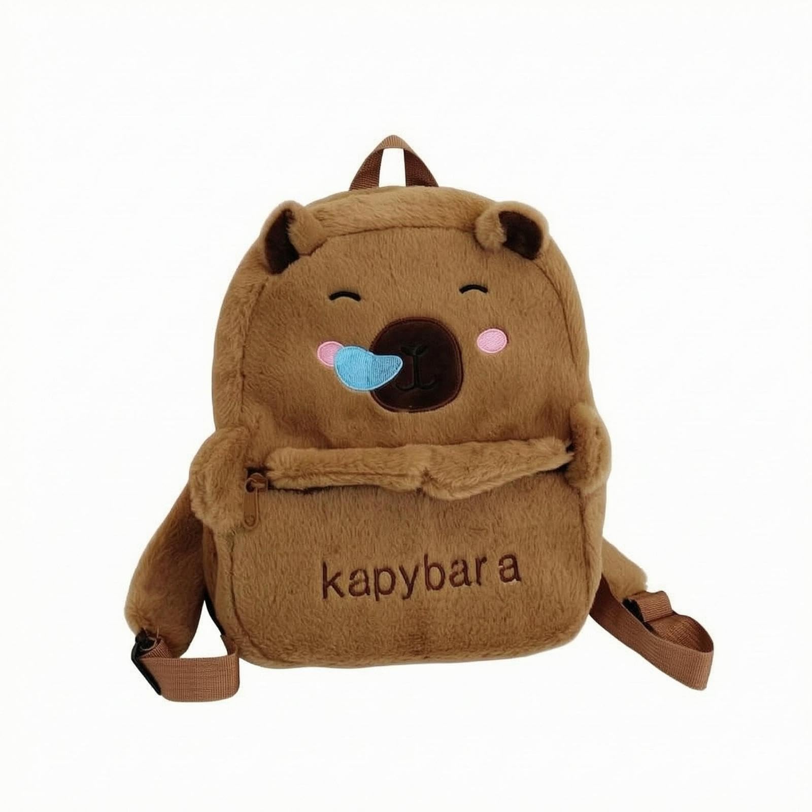 bnf capybara soft toy backpack embroidered soft toy capybara backpack front | capybara soft toy – durable build, reliable everyday performance, trusted quality.