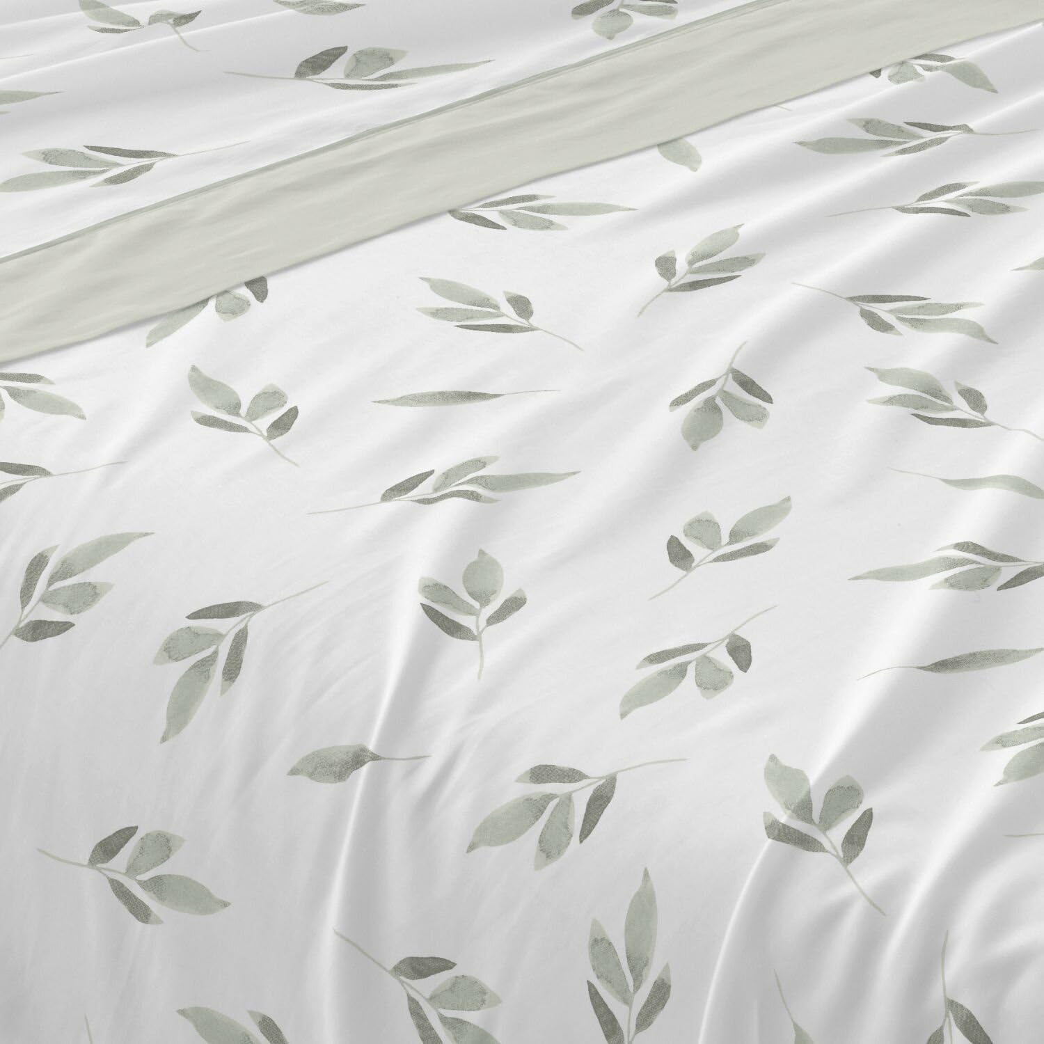Burrito Blanco | Juego de sábanas Algodón | Cama de 150 a 160cm. (+Medidas Disponibles) | Diseño 632 | Color Verde (150-160x190/200cm.)