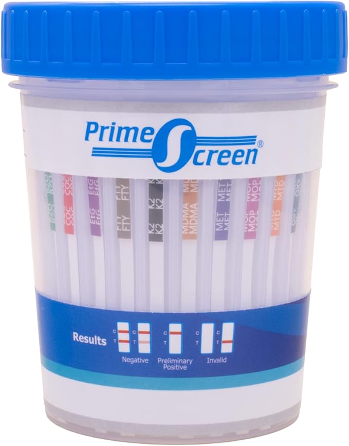 Prime Screen MultiDrug Test Cup 12 Panel Kit (AMP,BAR,BUP