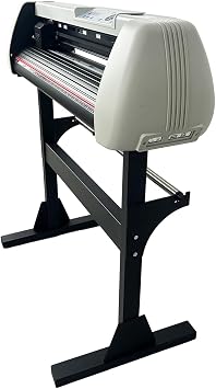 Vinyl Cutter Machine with Stand, Vinyl Printer Machine with Digital Controls, Sticker Cutting Plotter Printer for T-Shirt Decal Banner, 800mm/s Cutting Speed, with SignMaster Software