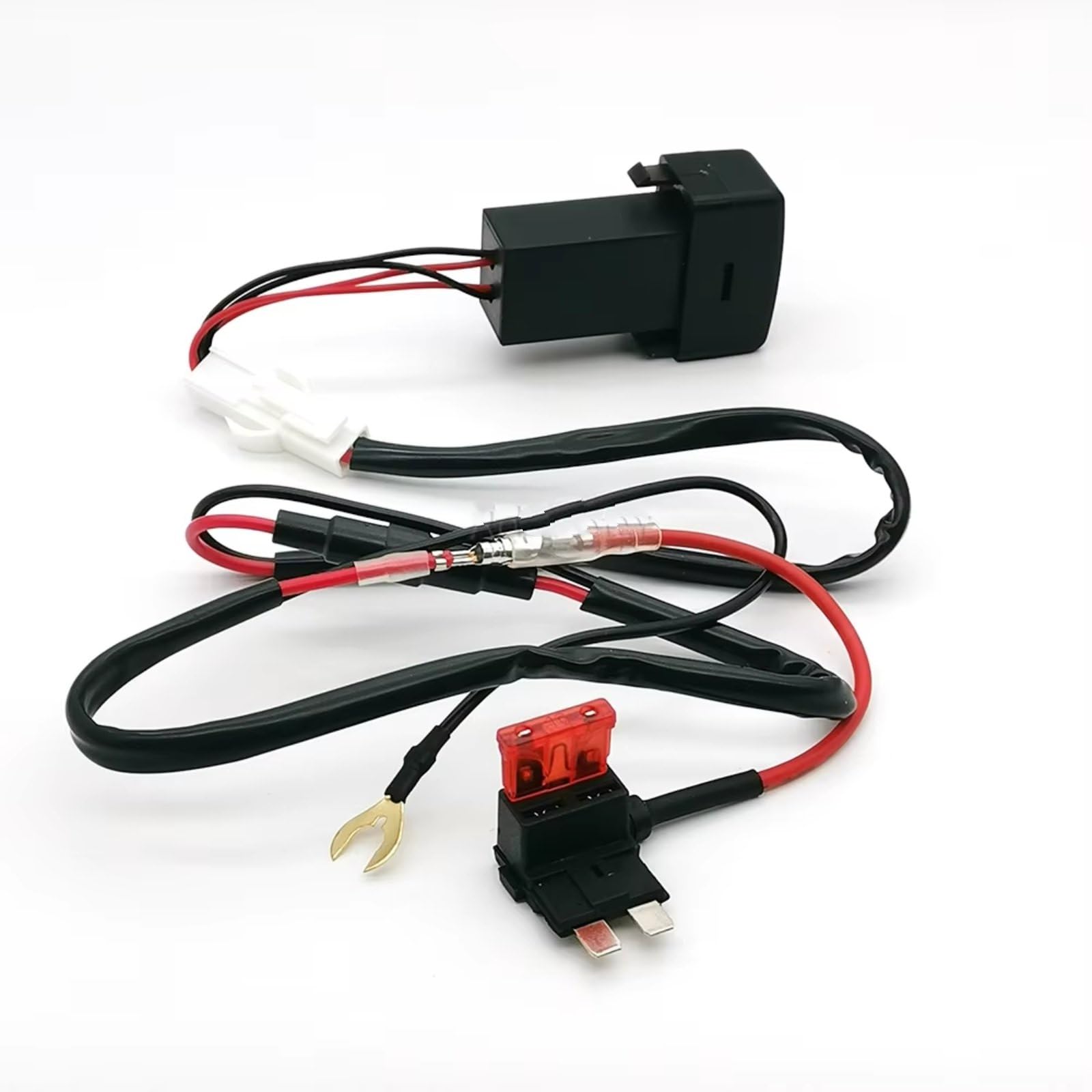 Compatible con Isuzu para Van para 700P Kv100 12V 24V QC3.0 Adaptador De Corriente USB Dual Cable Eléctrico Hembra Impermeable De Alta Velocidad Puerto USB AUX Repuesto
