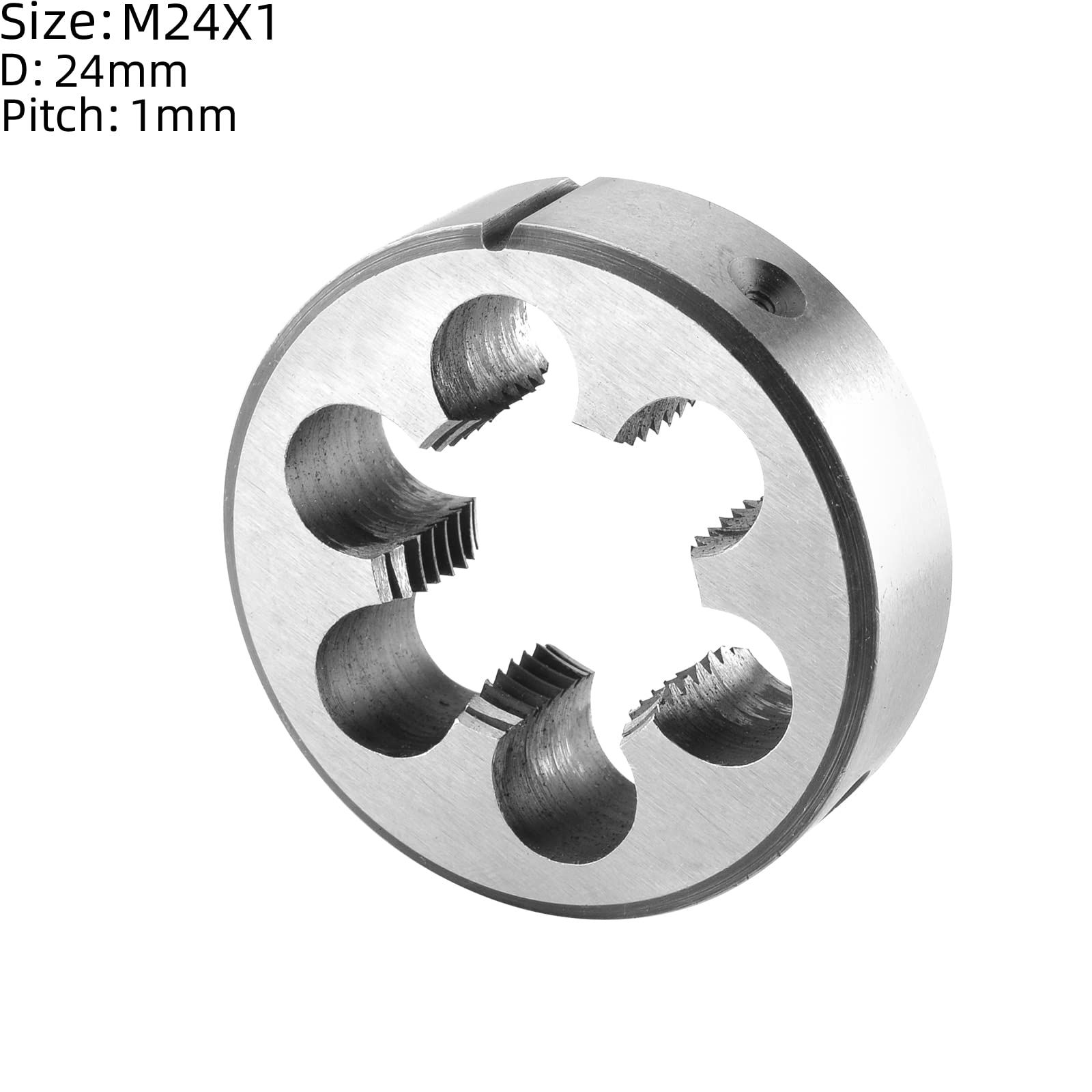 Jeu de tarauds et filières M24 x 1, filetage machine et filière ronde à droite M24 x 1,0
