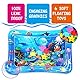 SUNSHINEMALL Wassermatte Baby Bpa Frei 66×50CM Wasserspielmatte Baby Wasser Spielmatte Sensorik Spielzeug Krabbelmatte Baby 3 6 9 Monate Tummy Time Toys Water Mat(Blaue Meereswelt)