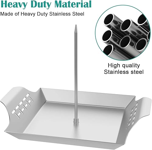 Miniatura 5 de Brocheta vertical de acero inoxidable para pollo entero, tacos al pastor, carne asada, shawarma, kebabs, asador de carne extraíble