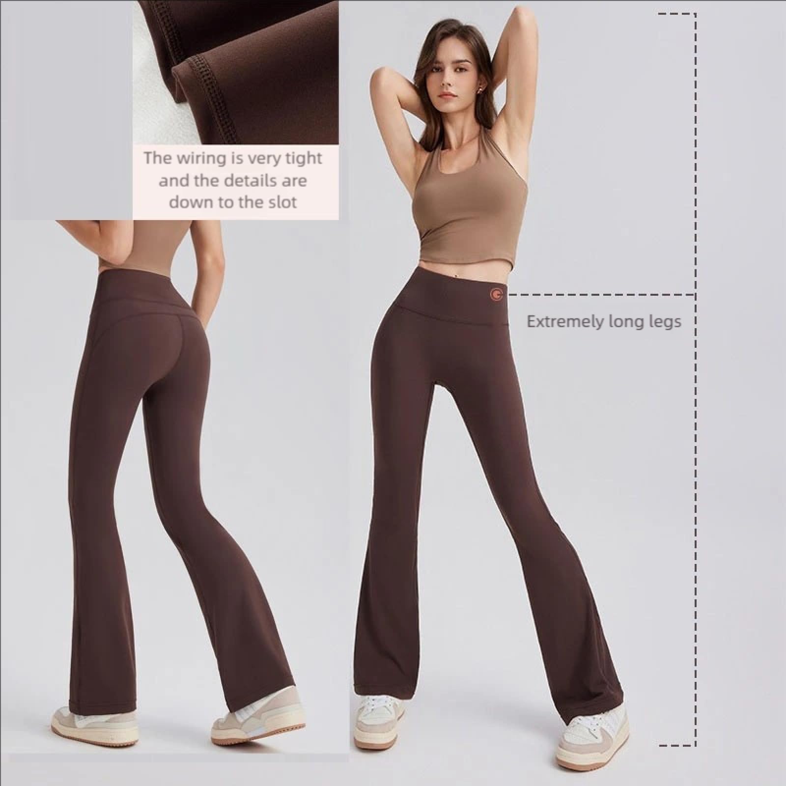 Bootcut Jazzpants damskie spodnie do jogi, damskie spodnie wierzchnie, mikroflara, amerykańska, cienka, wysoka talia, wyszczuplające biodra, lifting, sport, fitness, spodnie rekreacyjne, rozmiar XL