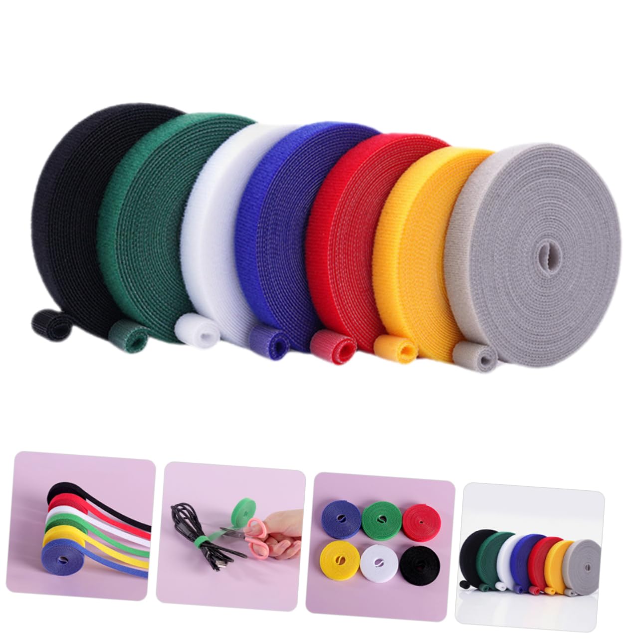 Kisangel 5 Set Fettuccia per Piante Nylon Legature Riutilizzabili per Giardinaggio Adatte per Piante Rampicanti E Organizzazione Assortiti 7 Pezzi*5