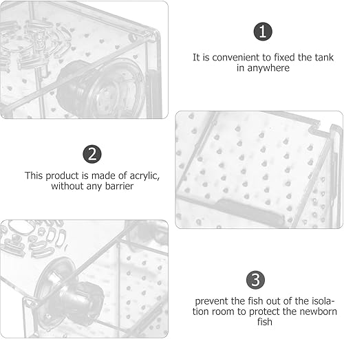 Miniatura 21 de Caja de cría de peces, caja de incubadora de incubadora, cajas de cría de peces de acuario, cajas divisorias para eclosionar, accesorio