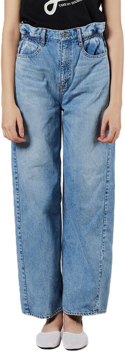 [ダブルスタンダードクロージング] ウエストフリルワイドデニムパンツ 0206-590-251 レディース