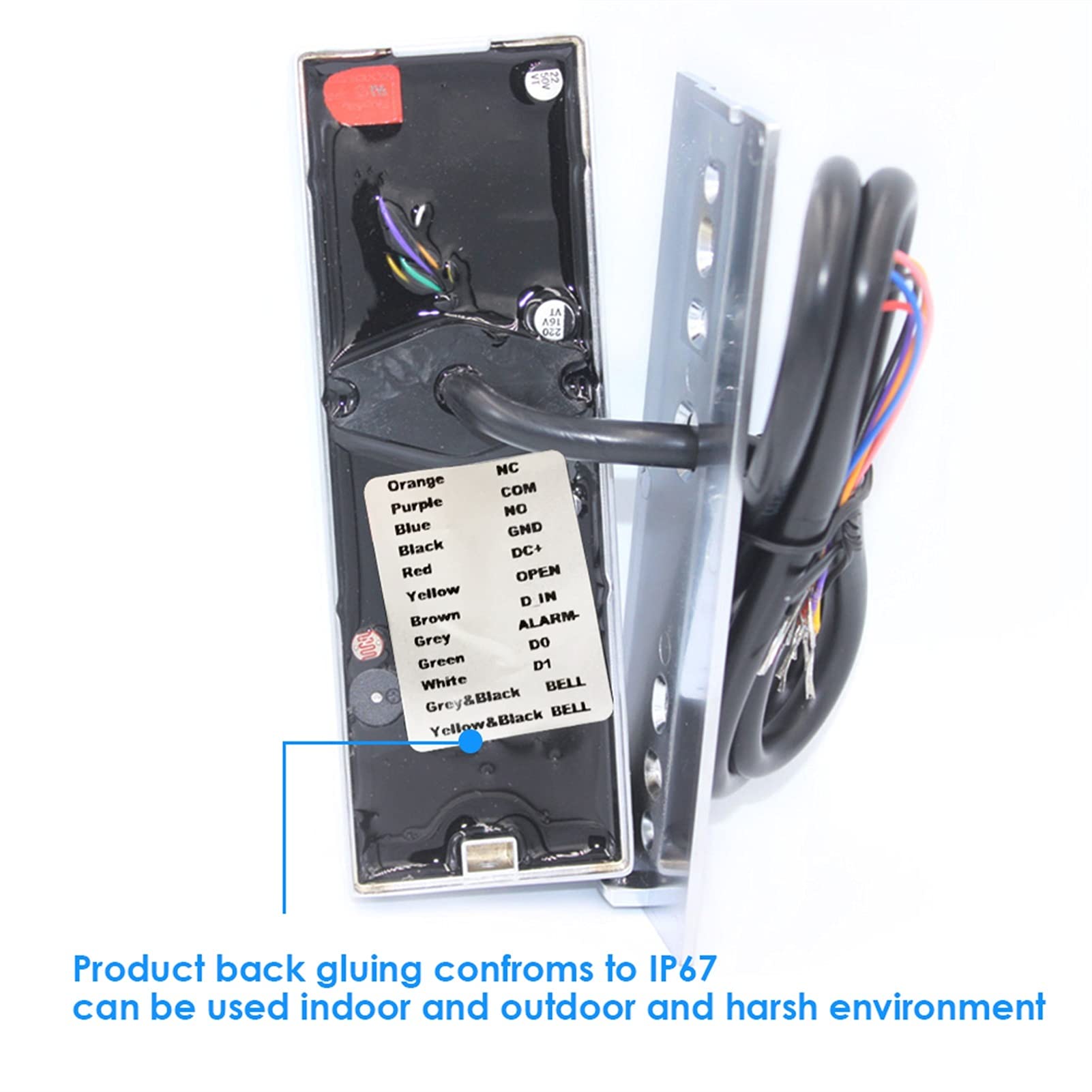IP67. Wasserdichter Outdoor-RFID-Türzugriffskontrollreader 2000USERS WG-Eingangsausgabesicherheit Rf Zugriffskontroll-Tastatur-Reader(AC EM 10 Blue Key)