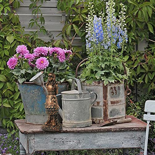 Jomewory Gartenfiguren aus Kunstharz, Gartenfigur, Gartendekoration, Kunstharz-Ornamente für den Außenbereich, Hof, Einweihungsgarten, Geschenk für Frauen, Kinder und Familie – Bild 3