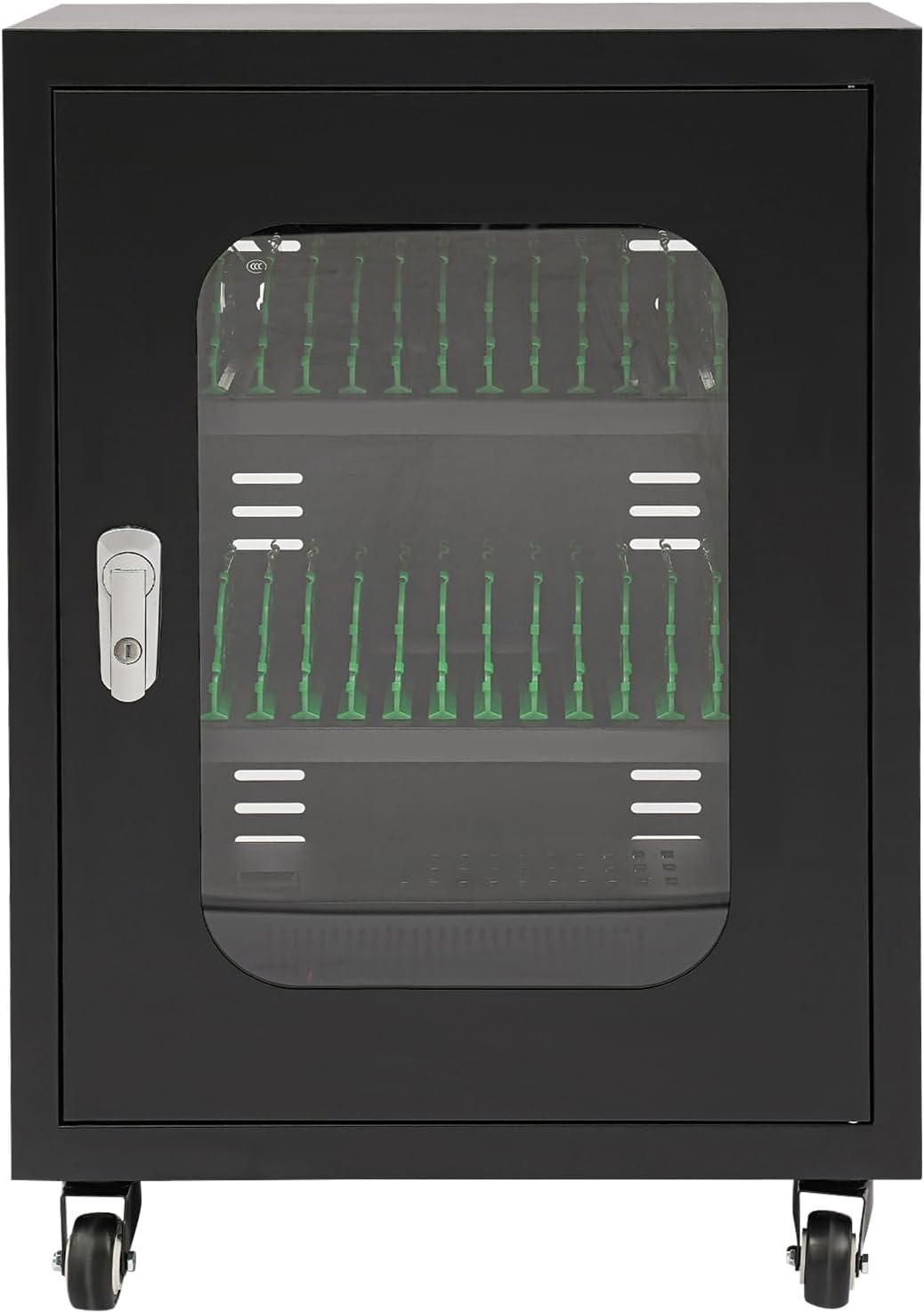 Rechargeable Mobile Phone Charging Cabinet,30 Slots Cell Phones Charging Station Portable Cellphone Charging Cart with Combination Lock, for Students and Employees, Tourists (30Slots)