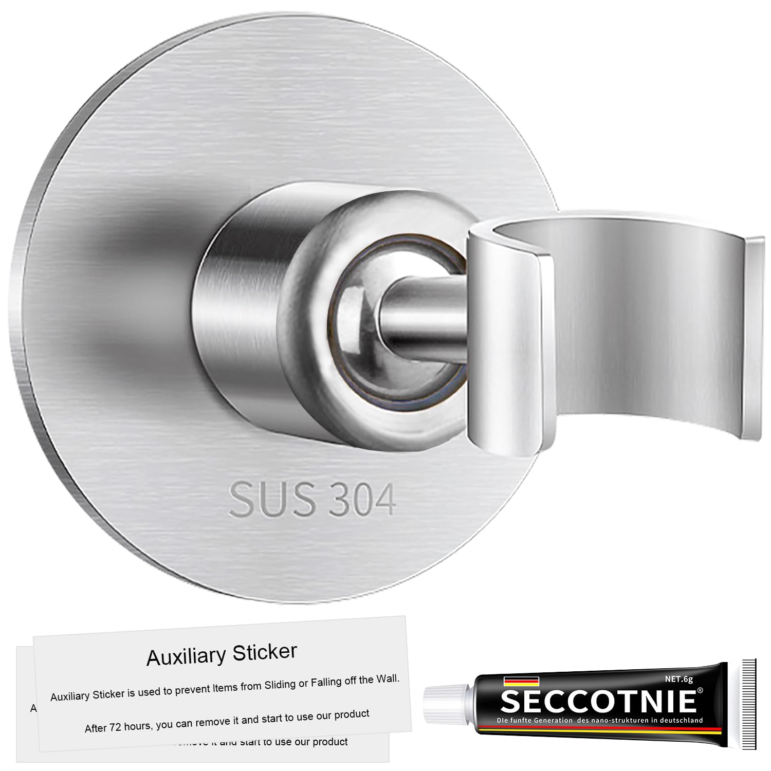 Supporto Per Soffione Doccia Da Bagno, Morsetto Per Doccia Regolabile Cromato 86966955 - Foto 10