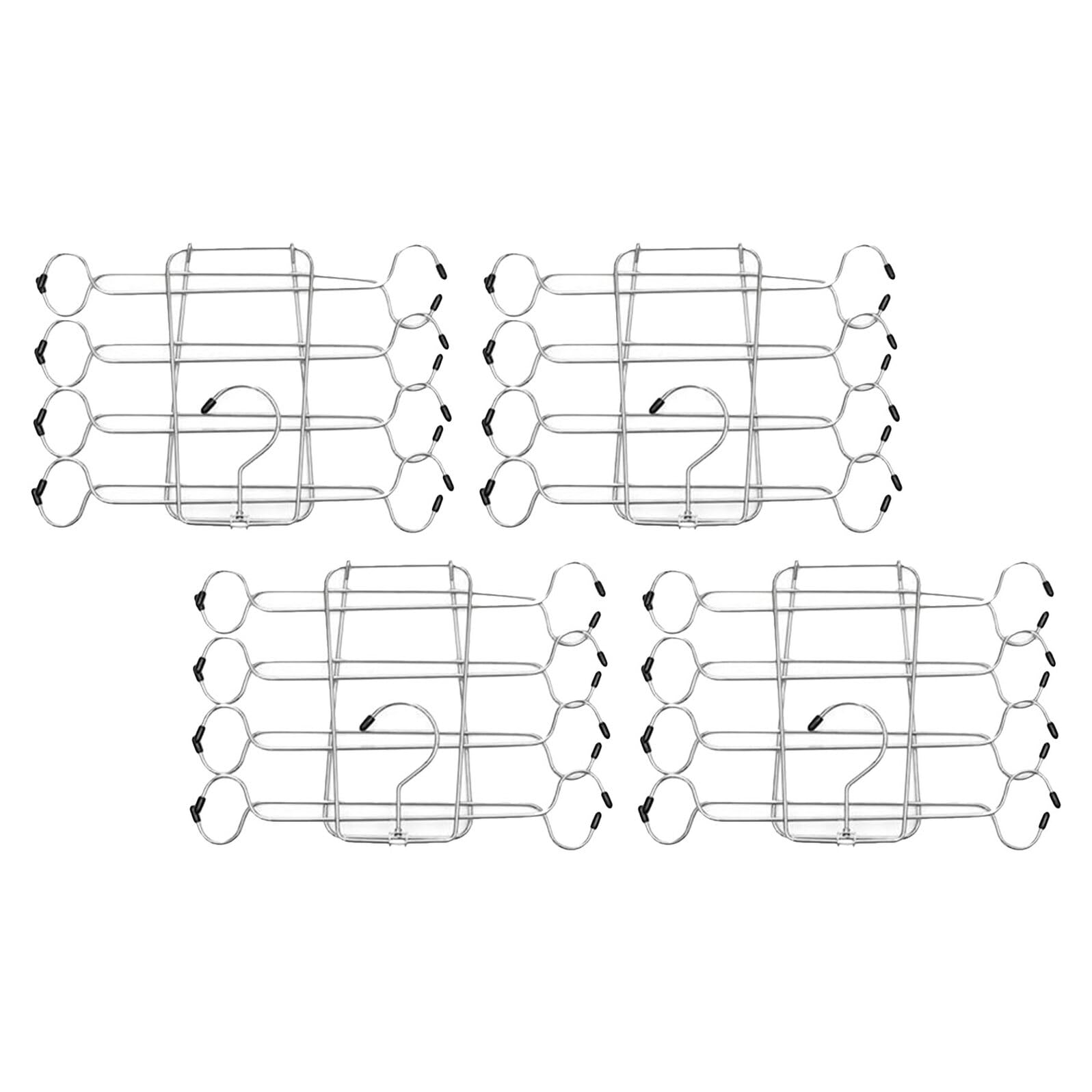 4 Stück Faltbare BH Aufhänger aus Metall mit 360° Drehbarem Haken Platzsparend für Kleiderschrank Organizer Vielseitig für BHS Tops Schals und Gürtel Silber