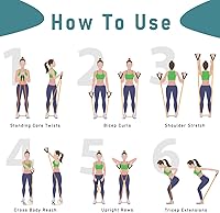 Vista 6 de Resistance Bands with Handles, Single Resistance Bands, Exercise Bands with Handles, for Resistance Training, Physical Therapy, Home Workouts