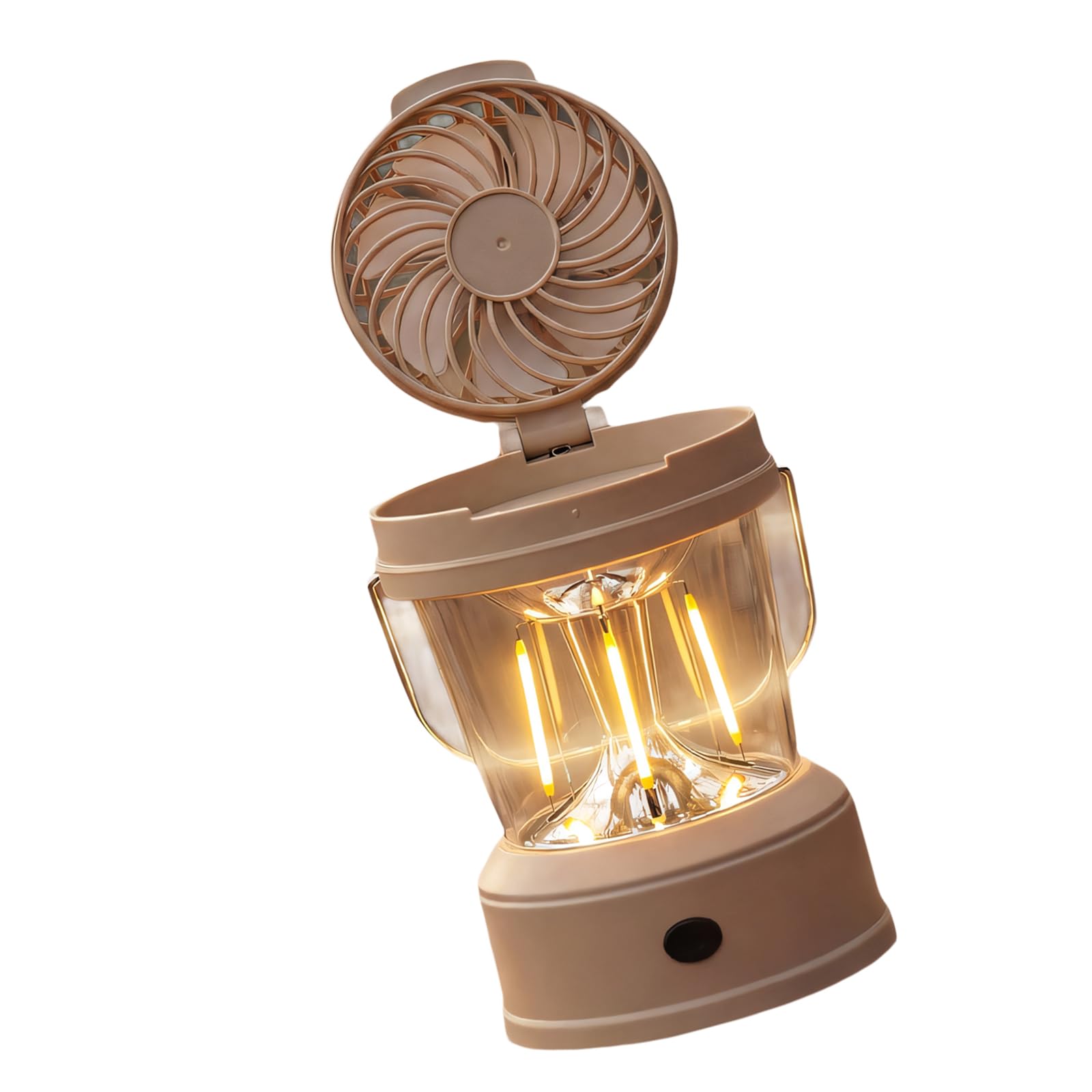 Elnwnnkc Foldable Camping Light with Fan, Portable Fan Combo with Carry Handle, 1500 MAh 3.7 V for Outdoor Evening and Backup Use Combo Foldable Camp Light Battery Lamp Tent
