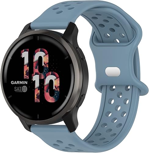 Miniatura 1 de Geageaus Correas de 0.866in compatibles con Samsung Galaxy Watch de 1.811inGear S3 Frontier clásicas, correa deportiva de silicona suave