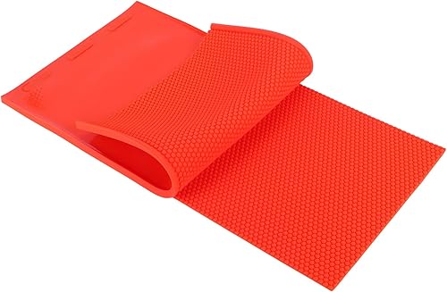 Miniatura 3 de POCREATION 2 moldes de hoja de cera de abejas, suministros de apicultura roja, molde manual de goma para tabletas, máquina de estampado para hacer