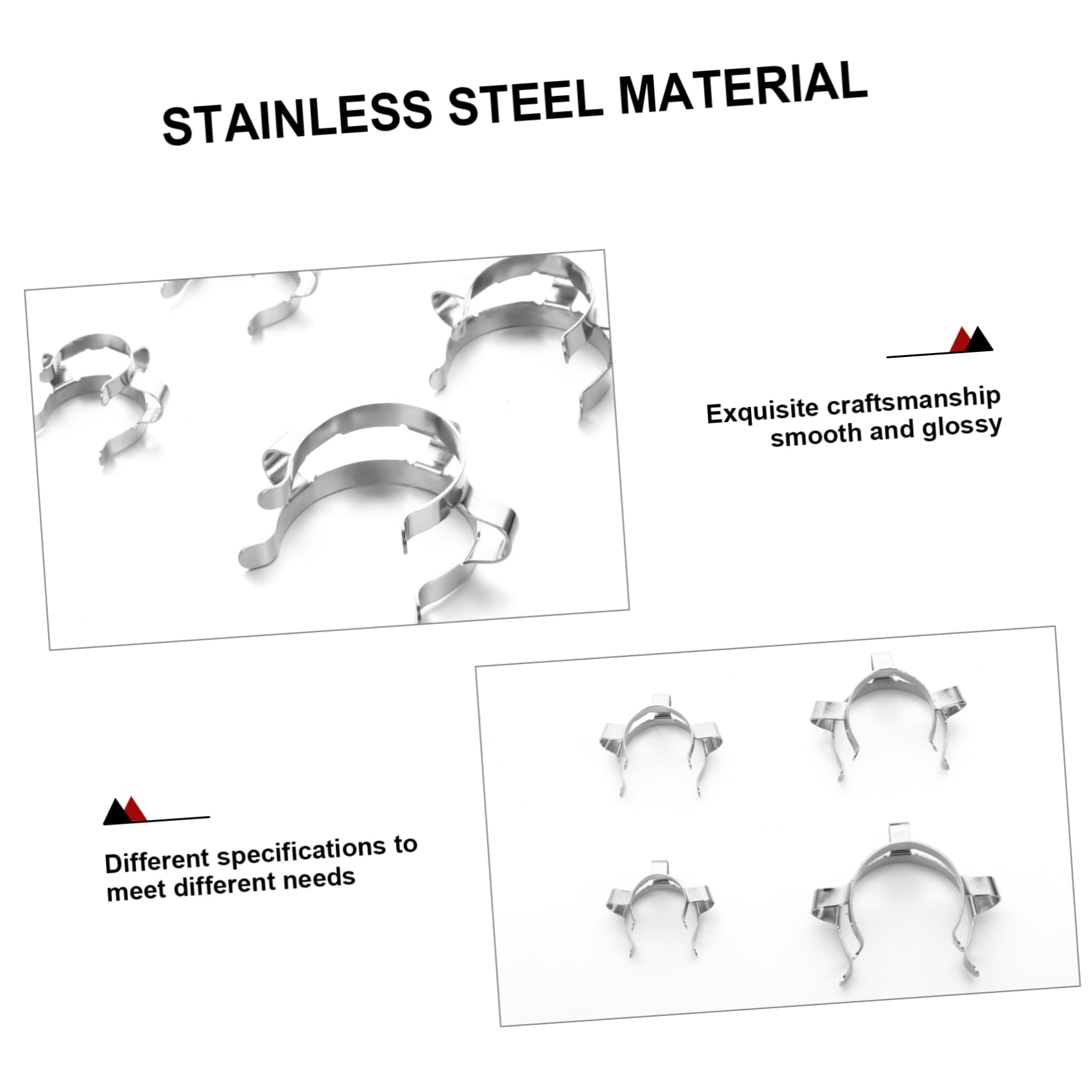 MAGICLULU 3 Set Pinza Molla Inossidabile Per Fissaggio Sicuro Per Laboratori Distillazione Condensazione 4 Pezzi*3