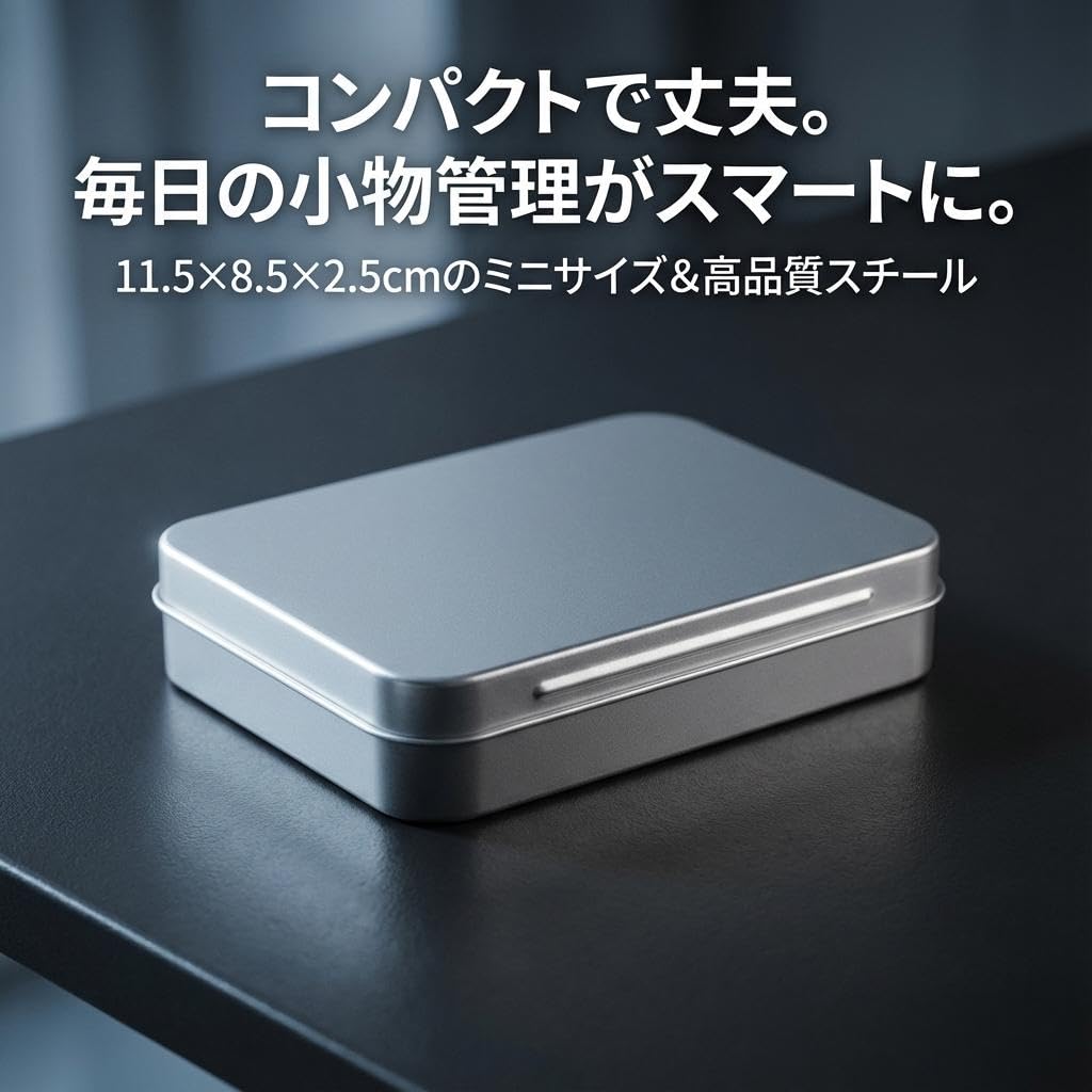Amazon｜ledmomo ブリキ缶 ケース 小物入れ 【ヒンジ付き/一体型フタ