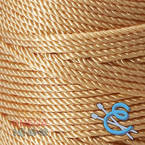 Image of Espiga No.18-100% Nylon Omega String Cord for Knitting and Crochet - 42 Wheat