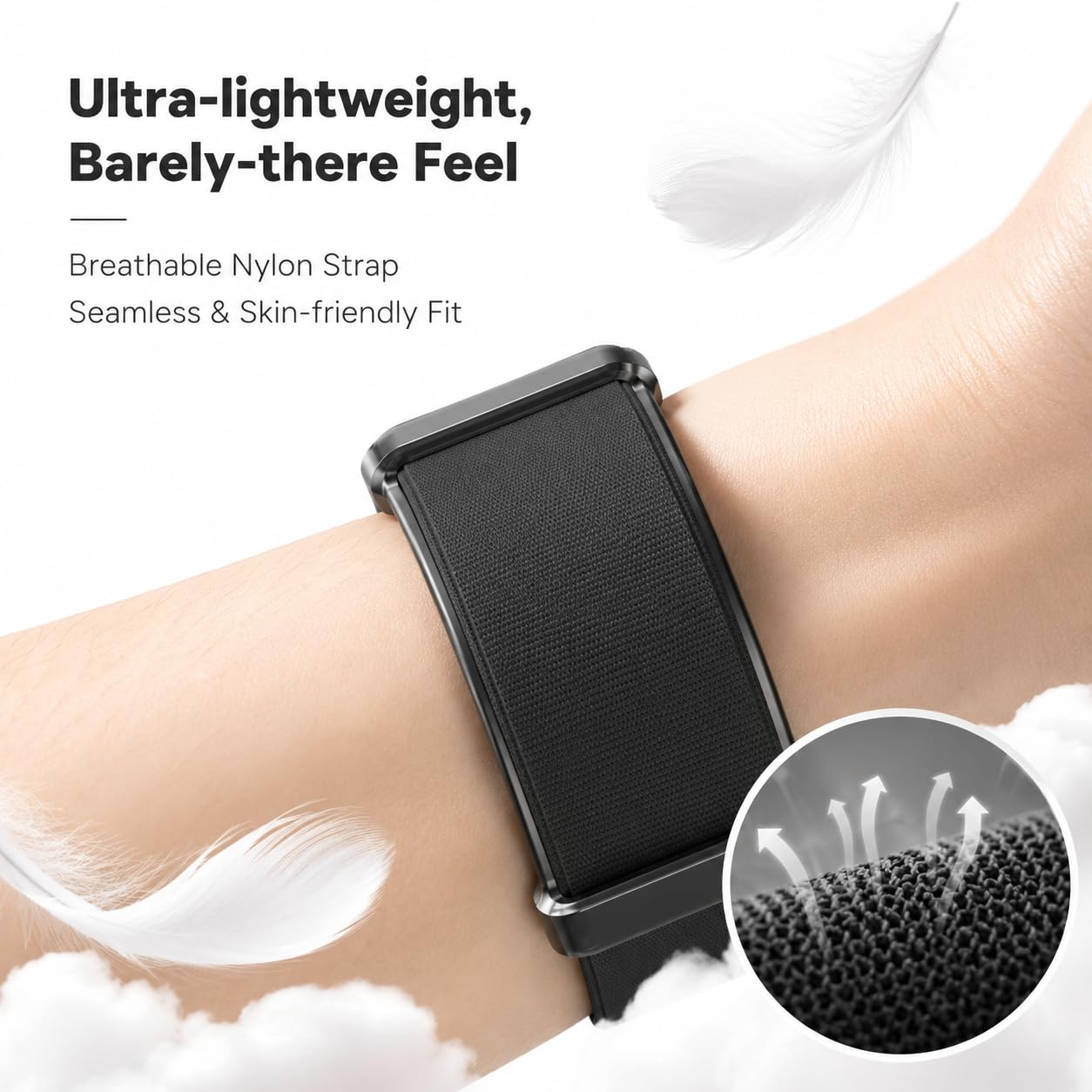Smart Band Health Band - Pulsera de actividad física sin pantalla, contador de pasos, monitor de frecuencia cardíaca, monitor de sueño, seguimiento de actividad con pasos, distancia, conteo de