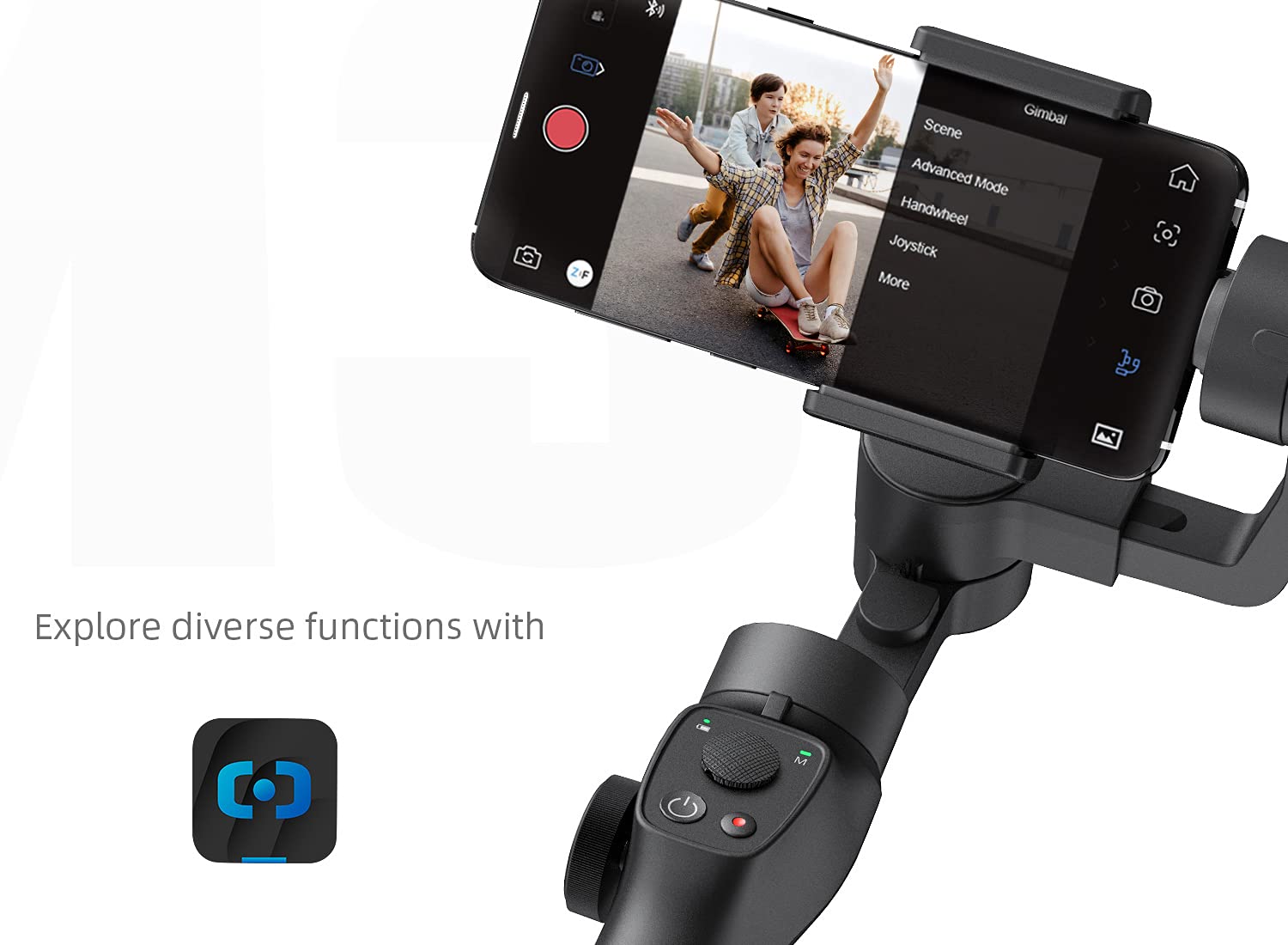 Gimbal estabilizador, VÂNTOP Nimbal M3 3 ejes Smartphone Estabilizador, 15 Horas Duración de la Batería, con estuche y Mini trípode, Anti-shake sin fugas para iPhone Samsung Huawei Xiaomi
