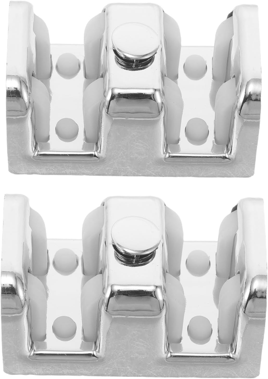 2pcs Sliding Door Anti-Collision Block - Shower Glass Sliding Door Guide Block - Bathroom Plastic Bumpers Anti-Slip Stopper for Replacement Parts