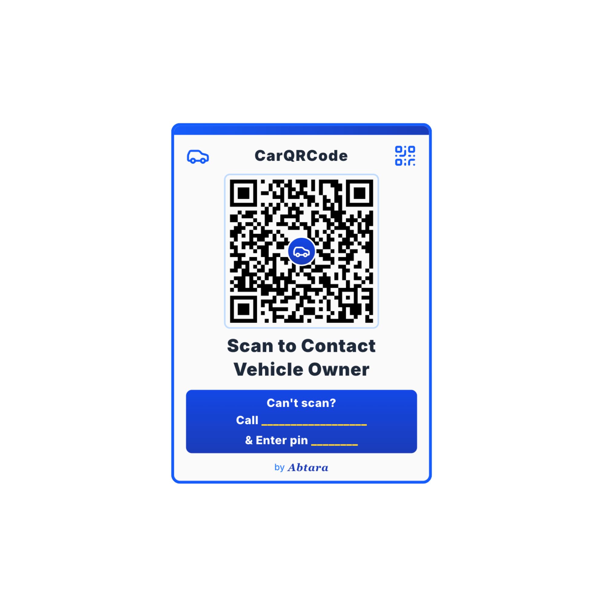 Car QR Code Sticker for Emergency Contact & Parking Issues – Scan to Call Without Revealing Your Number-image-11
