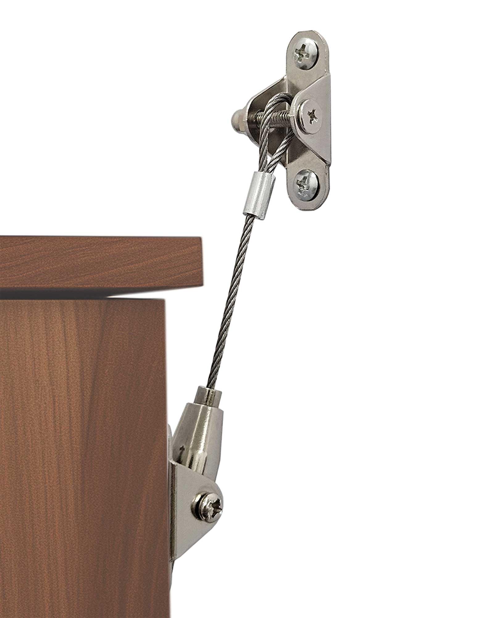 6 Sets Anti Tip Furniture Anchors for Baby Proofing, Earthquake Straps, Furniture Secure to wall Anchors, Childproof and Home Safety, Adjustable 20in