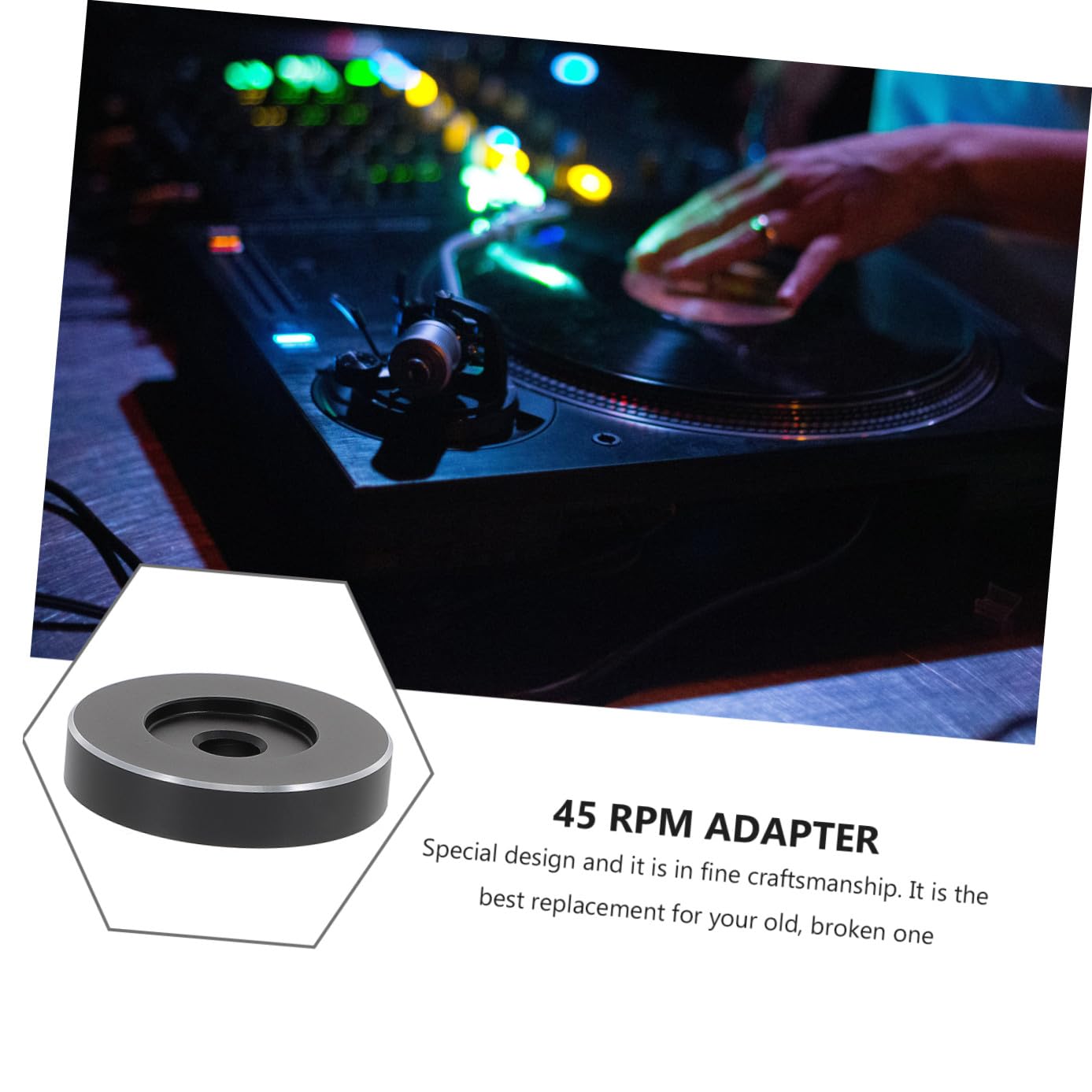 Gatuida 4 Pezzi Adattatore Convertitore 45 Dischi In Vinile Giradischi Adattatore Singolo Da 7 Pollici Adattatore Per Vinile Da 7 Pollici Adattatore 45 Giri Adattatore Per Dischi In
