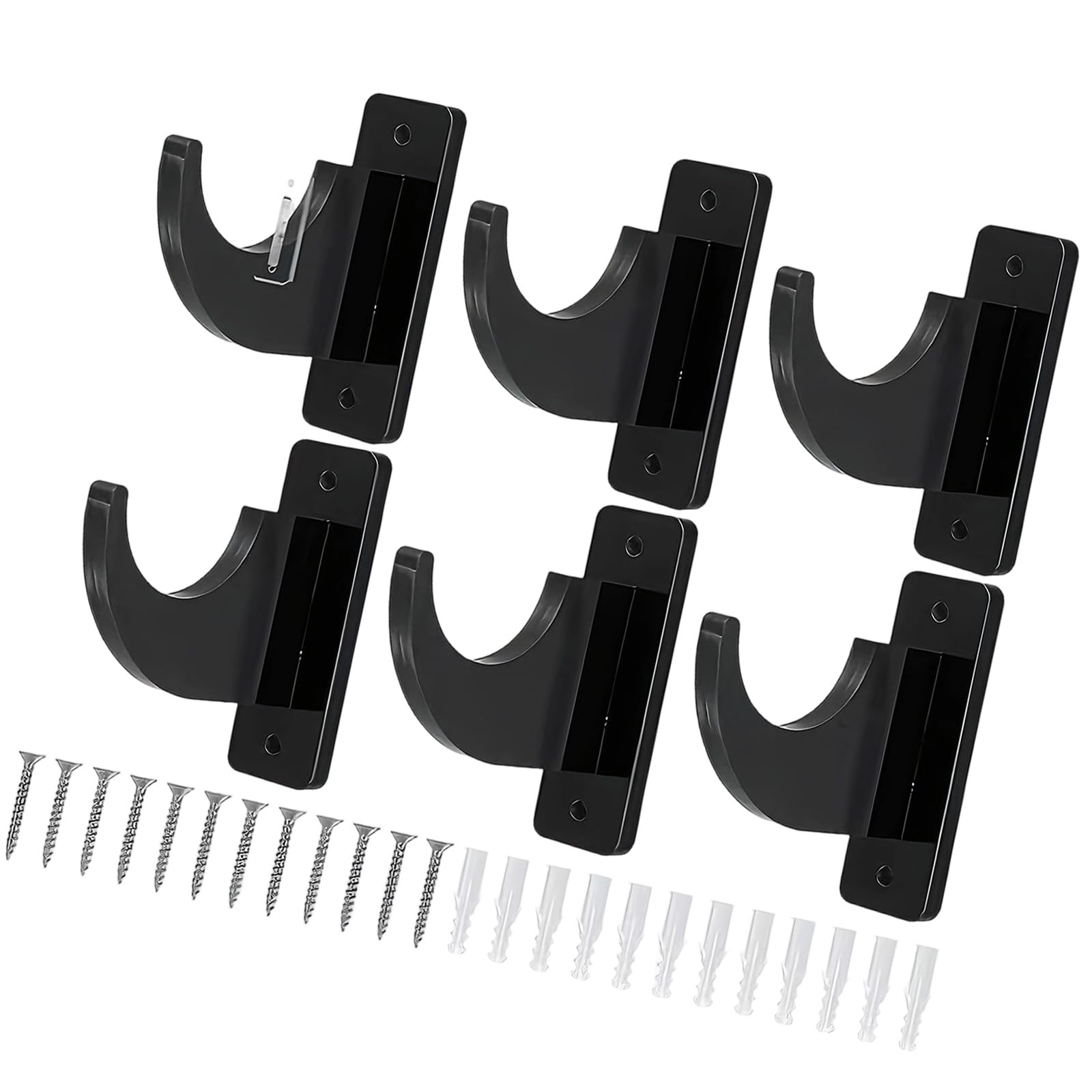 Pangboer Black 2 / 3Pairs Stable Acrylic Swords Holder For Safe Wall Mounting Of Collectible And Light Sabers Ensuring Stability Clear Holder