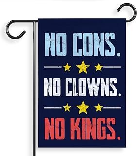 VOTANTA (12"x18") No Clowns No Kings Protest Garden Flag, Patriotic Anti Felon Resistance Political Activist Yard House Patio Porch Double Sided
