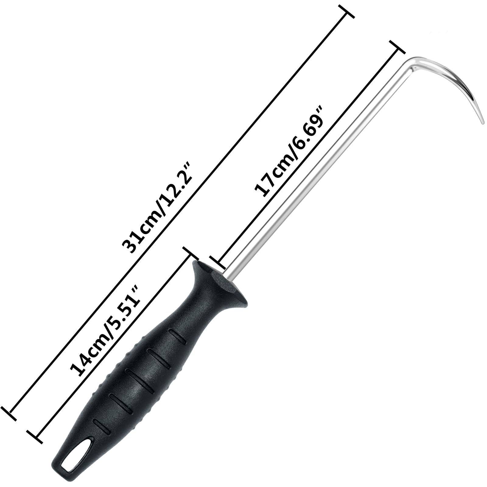 TOSAMZOO Food Flipper and Meat Hook, 12