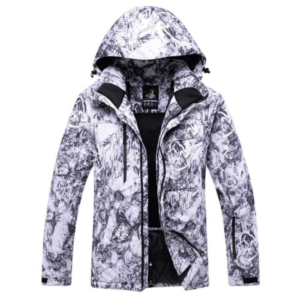 sporty na świeżym powietrzu narciarstwo kurtka snowboardowa fajna wiatroszczelna dla Wen, biała, XL