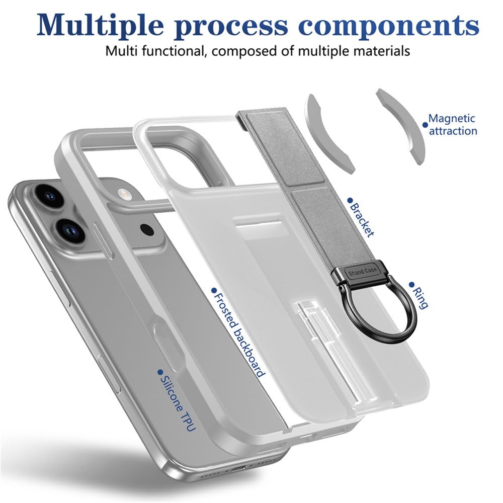 Mroźna, przezroczysta, magnetyczna, składana obudowa na telefon iPhone 13 14 15 16 17 Pro Max 17 Air 16 15 14 Plus, odporna na wstrząsy, z funkcją ładowania bezprzewodowego, zielona, do iPhone'a 16