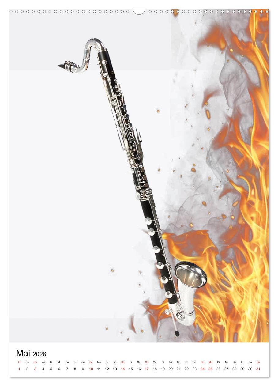 Musik Blasinstrumente (hochwertiger Premium Wandkalender 2026 DIN A2 hoch), Kunstdruck in Hochglanz: Noten, Instrumente, Musik begeistern und bereichern unsere Seelen. (CALVENDO Hobbys)