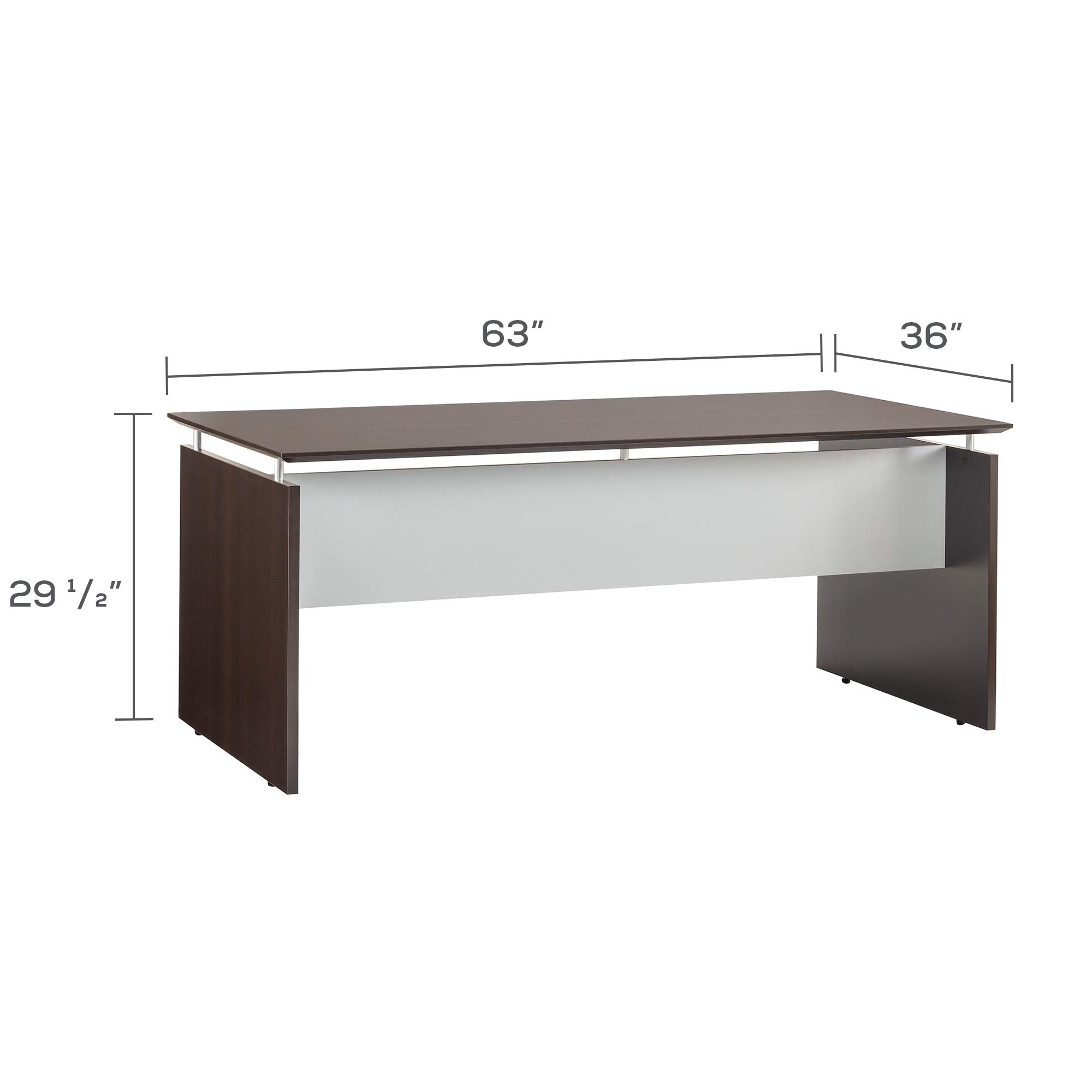 Amazon.com: Safco MNDS63LDC Medina Straight Edge Desk, 63