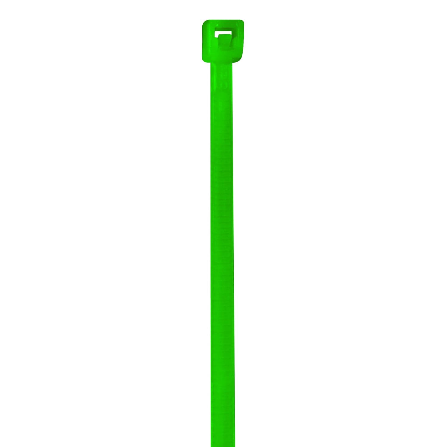 Partners Brand PCT422A Colored Cable Ties, 18#, 4", Green (Pack of 1000)