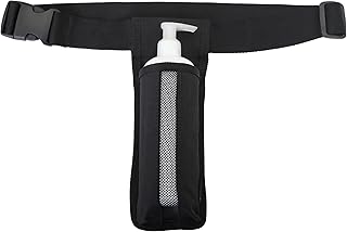 Massage Lotion Holster Single Bottle Adjustable Durable Massage Oil Holster Belt Massage Bottle Holster(One Bottle,Black)