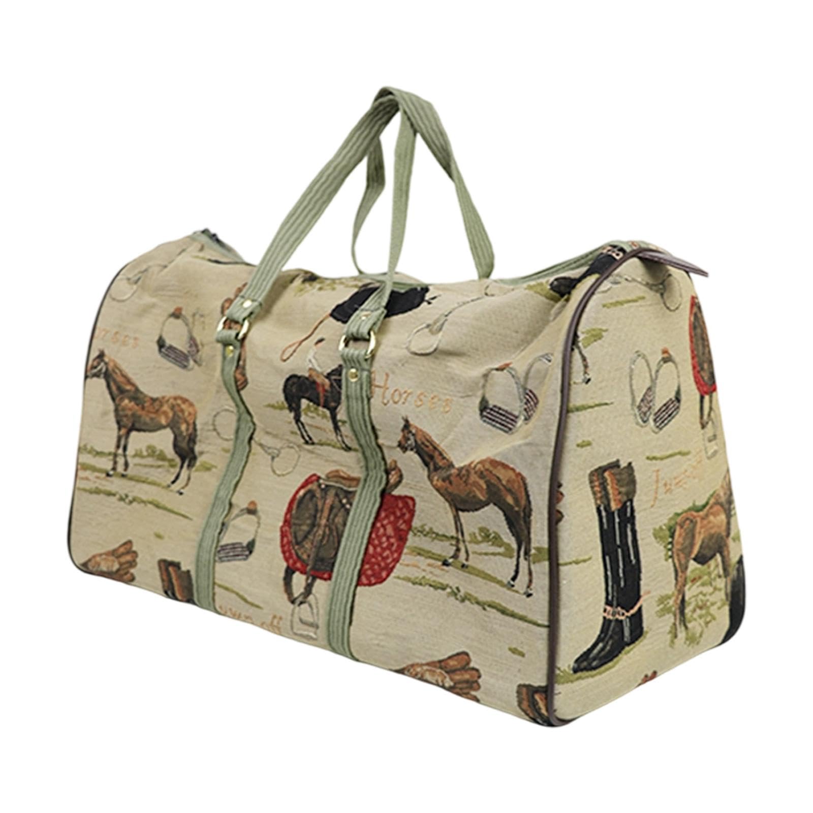 Borsa Equestre Porta Accessori da Equitazione Stivali Casco Sacca Cavallo con Tessuto Jacquard Leggero E Robusto Adatta per Adulti Viaggi Cam