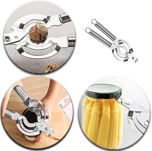 Miniatura 7 de Abrelatas manual de borde liso, antideslizante, multifunción, abridor de botellas de cerveza resistente para manos débiles, personas mayores con