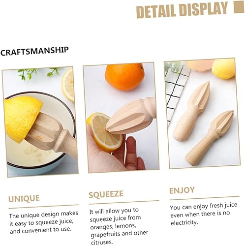 Miniatura 2 de Exprimidor de limón de madera de mano Exprimidor manual para extracción de cítricos frescos para panadería casera y tiendas de frutas no requiere